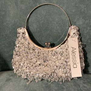Silver Sequin Handbag